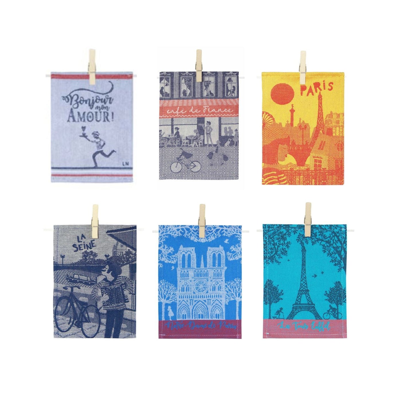 Moutet Tissage Set/6 Paris Cocktail Napkins