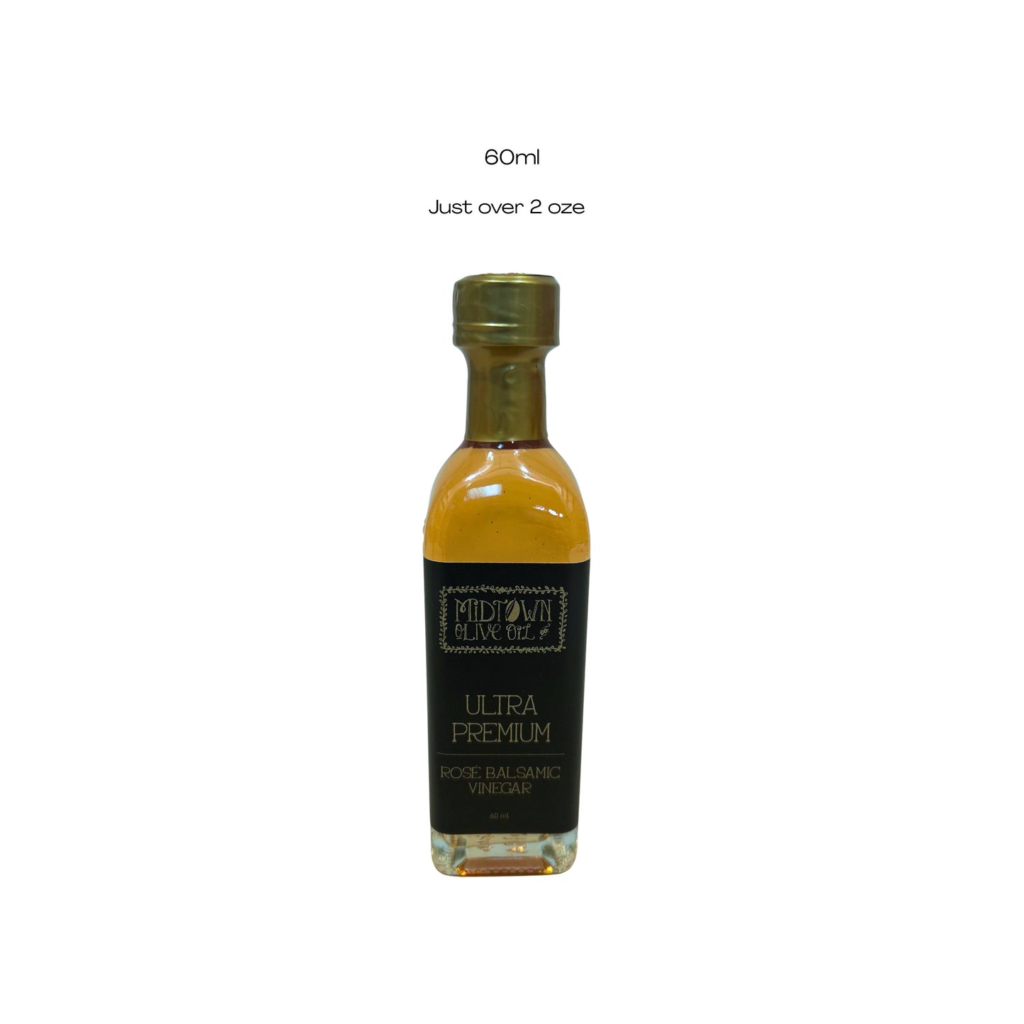 Bottle of ultra premium olive oil on a white background