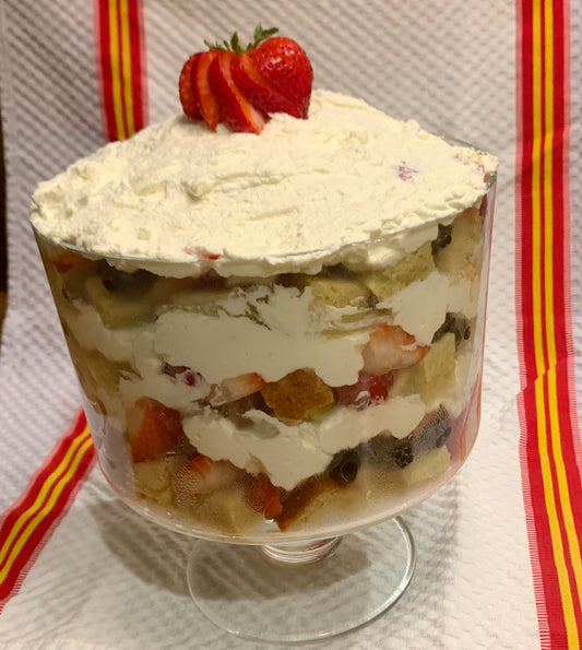 Berry Trifle with Strawberry Balsamic
