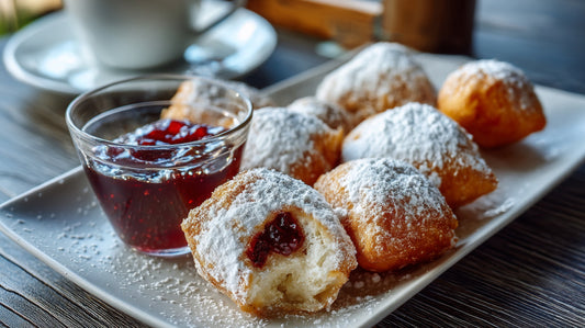 French Beignets with Aged Blackberry-Ginger Balsamic Reduction