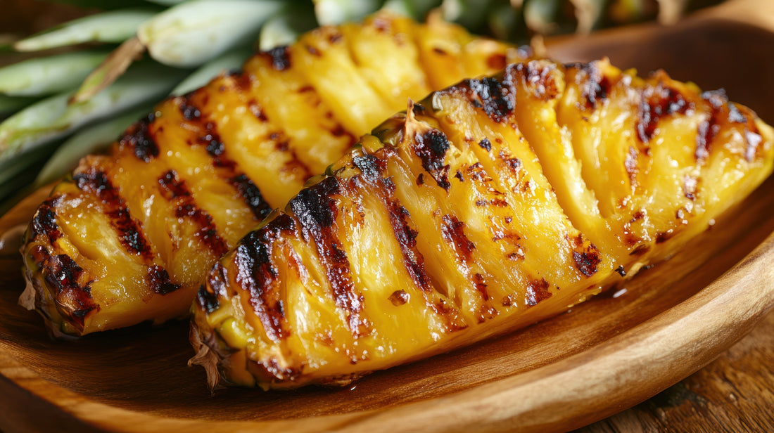 Grilled Pineapple Spears with Balsamic Vinegar