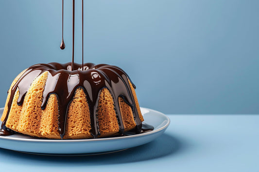 Chocolate Raspberry Balsamic Glazed Olive Oil Bundt Cake