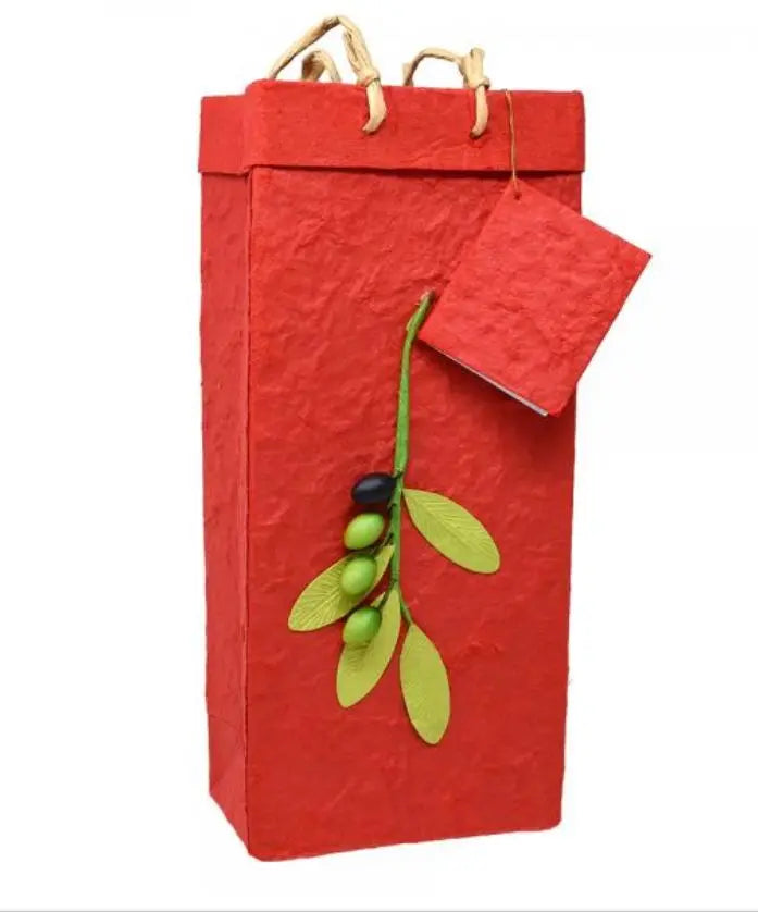 Handmade Paper Double Bottle Bag