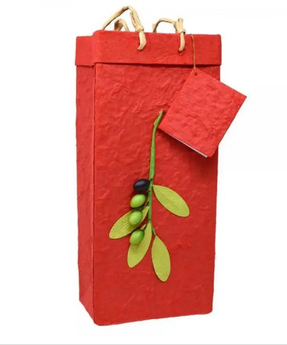 Handmade Paper Double Bottle Bag