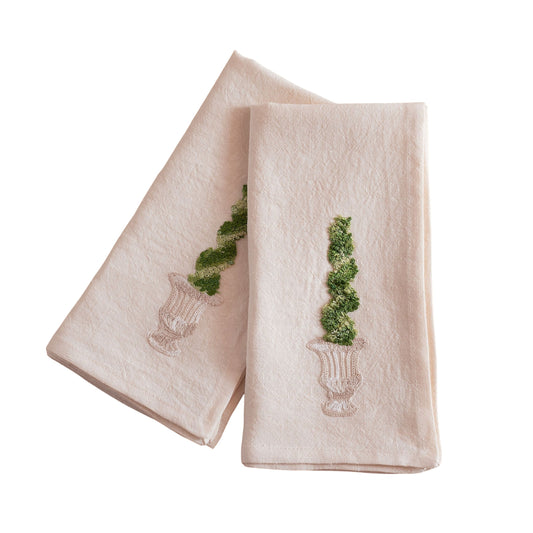Busatti Italian Garden Embroidered Napkin-Set/2