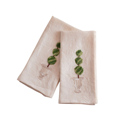 Busatti Italian Garden Embroidered Napkin-Set/2