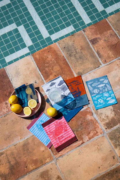 Moutet Tissage Set of 6 Designer Cocktail Napkins