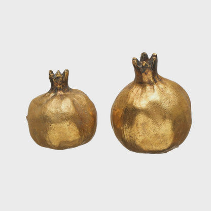 Gold Resin Pomegranate, Set of 2