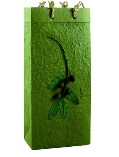 Handmade Paper Double Bottle Bag