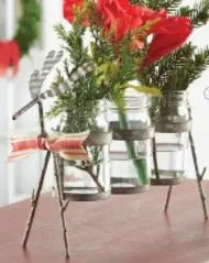 Reindeer Glass Jar Caddy Set