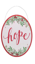 Oval Holiday Wall Hanging