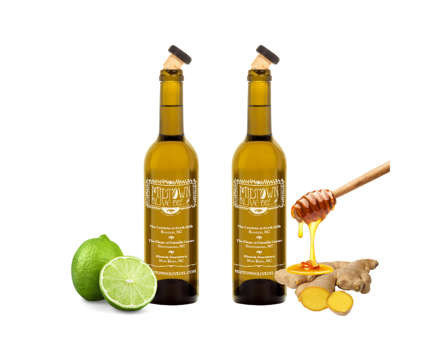 Persian Lime Olive Oil + Honey Ginger White Balsamic Vinegar
