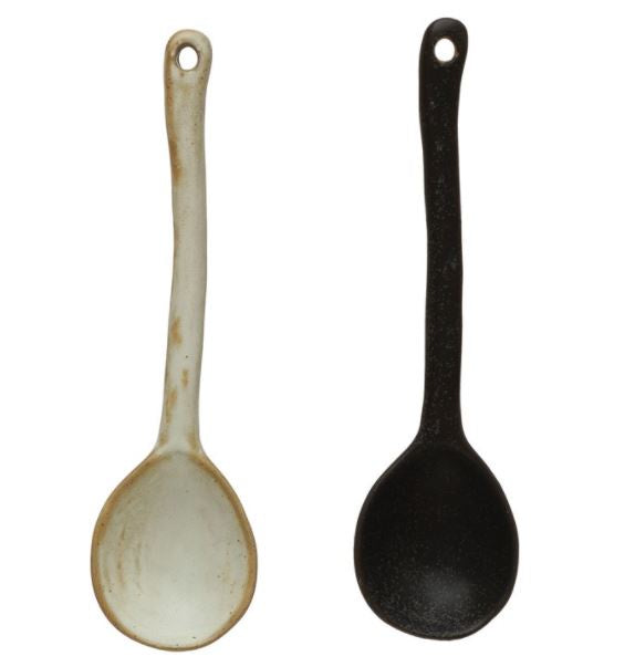Stoneware Spoons with Reactive Glaze